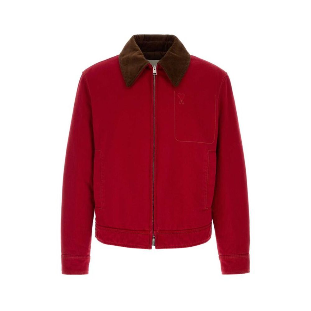 Ami Men Red Denim Jacket